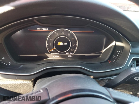 2018 Audi S4 Premium Plus with VIN WAUB4AF45JA164320, listed as a Copart auction lot 74092004 with 40,680 mi miles and Salvage Title. Bid and sale history available at carsss.com. Image 9.