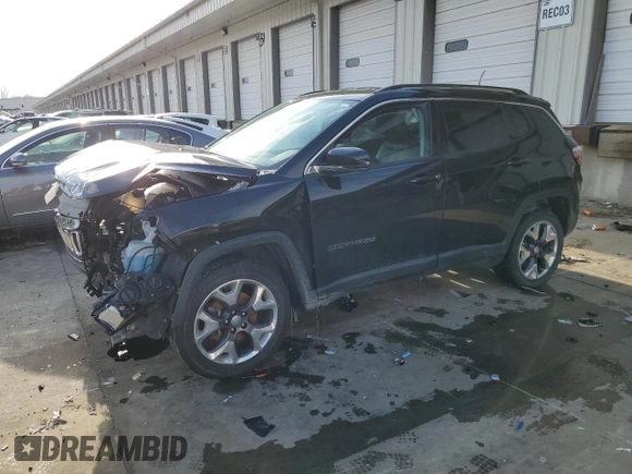 2021 Jeep Compass Limited with VIN 3C4NJDCBXMT550631, listed as a Copart auction lot 45648605 with 55,092 mi miles and Salvage Title. Bid and sale history available at DreamBid. Image 1.
