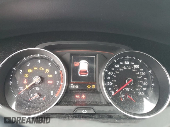 2018 Volkswagen Golf GTI S with VIN 3VW447AUXJM277279, listed as a Copart auction lot 48710874 with 48,106 mi miles. Bid and sale history available at carsss.com. Image 9.
