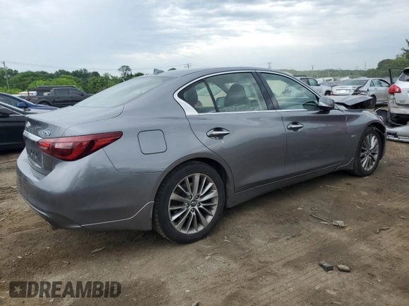 2018 Infiniti Q50 2.0t LUXE with VIN JN1CV7AR5JM280094, listed as a Copart auction lot 55852444 with 41,796 mi miles and Salvage Title. Bid and sale history available at carsss.com. Image 3.