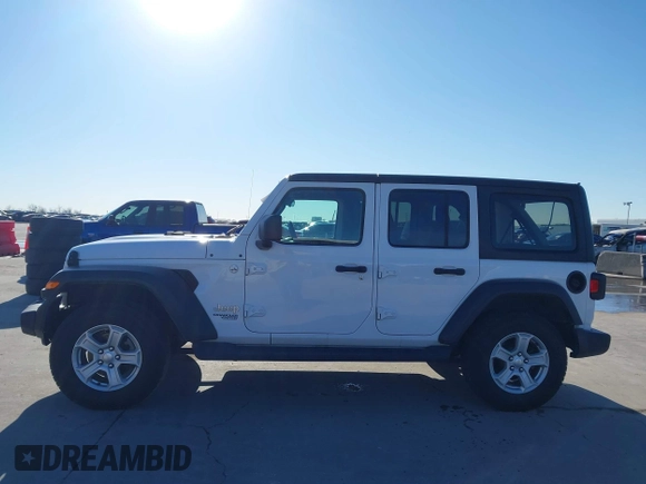 2020 Jeep Wrangler Unlimited Sport S z VIN 1C4HJXDG2LW335973, wystawiony jako IAAI lot #41376136 z przebiegiem 50 623 mil mil oraz . Historia ofert i sprzedaży dostępna na DreamBid. Obrazek 15.