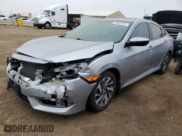 2016 Honda Civic Sedan EX with VIN 19XFC2F79GE029239, listed as a Copart auction lot 88802425 with 54,883 mi miles and Salvage Title. Bid and sale history available at carsss.com. Image 1.