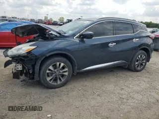 2017 Nissan Murano SV with VIN 5N1AZ2MG9HN115283, listed as a Copart auction lot 63035814 with 129,018 mi miles and Salvage Title. Bid and sale history available at carsss.com. Image 1.