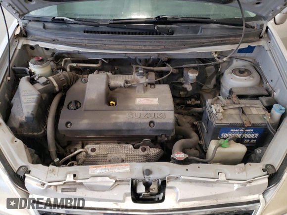 2005 Suzuki Aerio SX z VIN JS2RC61H555300879, wystawiony jako Copart lot #80481084 z przebiegiem 129 196 mil mil oraz Szkoda całkowita • Salvage title. Historia ofert i sprzedaży dostępna na DreamBid. Obrazek 13.