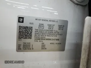 2021 Chevrolet Traverse Premier with VIN 1GNERKKW6MJ147486, listed as a Copart auction lot 45727645 with 135,128 mi miles and Salvage Title. Bid and sale history available at carsss.com. Image 12.