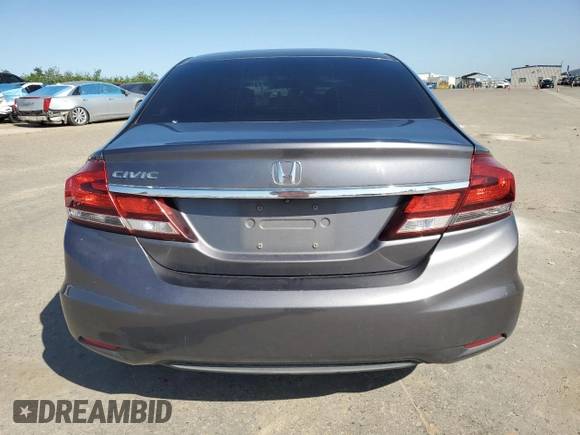 2015 Honda Civic Sedan LX with VIN 19XFB2F55FE262213, listed as a Copart auction lot 52417925 with 154,763 mi miles and Salvage Title. Bid and sale history available at carsss.com. Image 6.