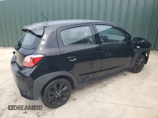 2024 Mitsubishi Mirage Black Edition with VIN ML32AWHJ5RH006531, listed as a Copart auction lot 56031835 with 6,800 mi miles and Clean title. Bid and sale history available at DreamBid. Image 3.