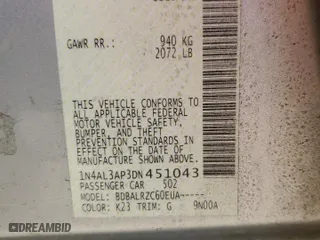 2013 Nissan Altima 2.5 S with VIN 1N4AL3AP3DN451043, listed as a Copart auction lot 47131895 with 252,431 mi miles and Salvage Title. Bid and sale history available at carsss.com. Image 14.
