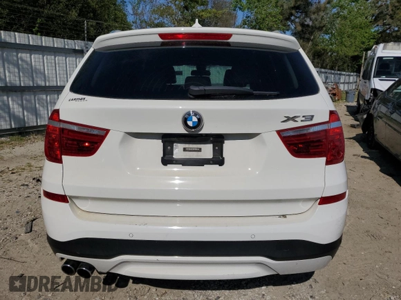 2017 BMW X3 sDrive28i with VIN 5UXWZ7C50H0U45400, listed as a Copart auction lot 53637115 with 86,555 mi miles and Salvage Title. Bid and sale history available at DreamBid. Image 6.
