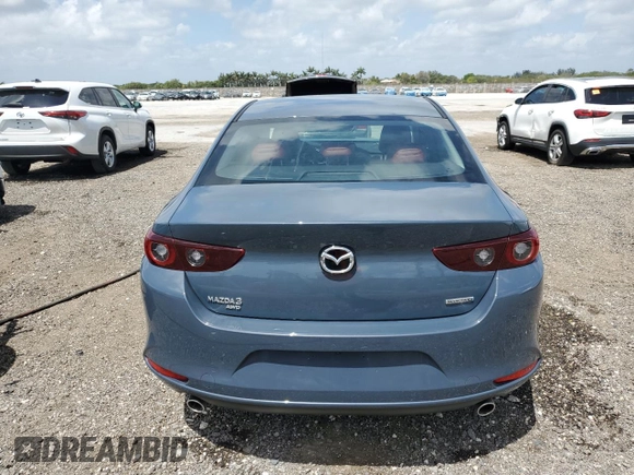 2025 Mazda 3 S Carbon Edition with VIN 3MZBPBCM2SM455573, listed as a Copart auction lot 54517615 with 3,844 mi miles and Clean Title. Bid and sale history available at DreamBid. Image 6.