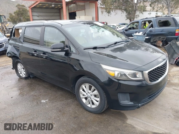 2015 Kia Sedona LX with VIN KNDMB5C14F6051455, listed as a IAAI auction lot 41991513 with 154,967 mi miles and . Bid and sale history available at DreamBid. Image 1.