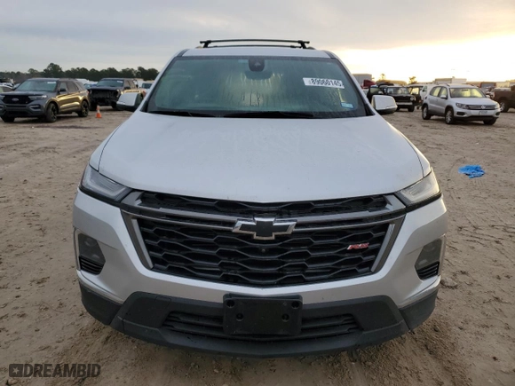2022 Chevrolet Traverse RS with VIN 1GNERJKW4NJ124865, listed as a Copart auction lot 89060145 with 51,651 mi miles and Salvage Title. Bid and sale history available at carsss.com. Image 5.