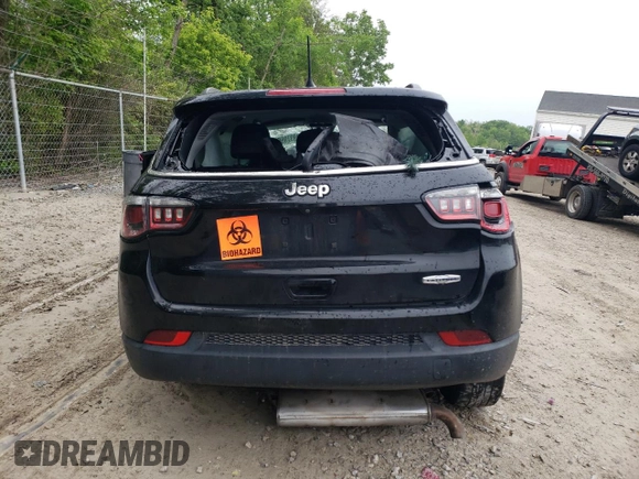 2019 Jeep Compass Latitude with VIN 3C4NJCBB0KT855595, listed as a Copart auction lot 58997955 with Not provided miles and Salvage title. Bid and sale history available at DreamBid. Image 6.