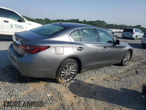 2018 Infiniti Q50 Luxe z VIN JN1EV7AP3JM350828, wystawiony jako Copart lot #56943575 z przebiegiem 39 686 mil mil oraz Szkoda całkowita • Salvage title. Historia ofert i sprzedaży dostępna na DreamBid. Obrazek 3.