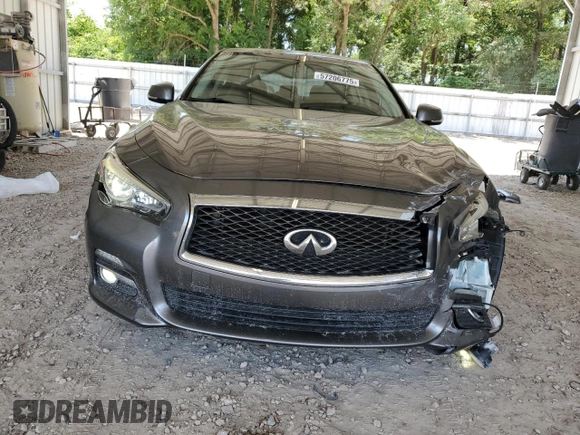 2014 Infiniti Q50 Premium with VIN JN1BV7APXEM688882, listed as a Copart auction lot 60543615 with 194,565 mi miles and Non repairable. Bid and sale history available at DreamBid. Image 5.