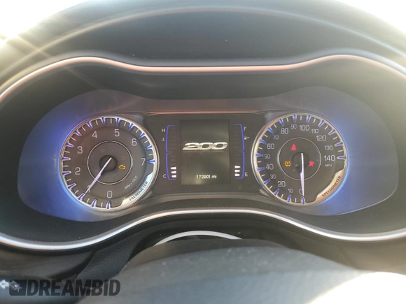 2015 Chrysler 200 Limited with VIN 1C3CCCAB7FN605686, listed as a Copart auction lot 47389925 with 172,901 mi miles and Salvage Title. Bid and sale history available at carsss.com. Image 9.