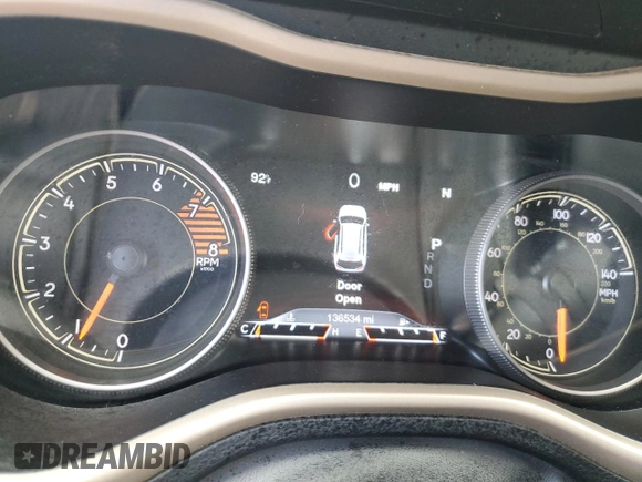 2018 Jeep Cherokee Limited with VIN 1C4PJMDX9JD555520, listed as a Copart auction lot 56381665 with 136,534 mi miles and Salvage title. Bid and sale history available at DreamBid. Image 9.