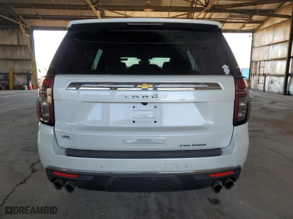 2023 Chevrolet Tahoe Premier with VIN 1GNSKSKD2PR497726, listed as a Copart auction lot 43541675 with 17,939 mi miles and Salvage Title. Bid and sale history available at carsss.com. Image 6.