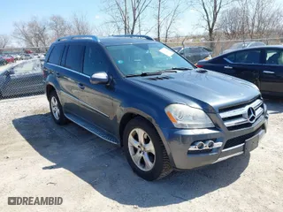 2010 Mercedes-Benz GL-Class GL 450 with VIN 4JGBF7BE7AA587376, listed as a IAAI auction lot 42028777 with 292,271 mi miles. Bid and sale history available at carsss.com. Image 1.