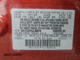 2018 Nissan Note SV with VIN 3N1CE2CP4JL368076, listed as a Copart auction lot 55945635 with 128,678 mi miles and Salvage title. Bid and sale history available at DreamBid. Image 13.