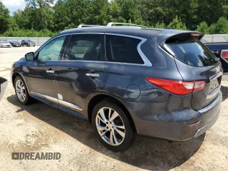 2013 Infiniti JX35 with VIN 5N1AL0MN6DC345311, listed as a Copart auction lot 67188584 with 173,822 mi miles and Salvage Title. Bid and sale history available at carsss.com. Image 2.