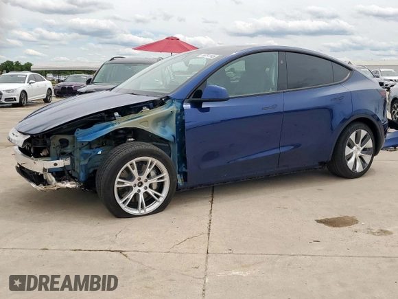 2024 Tesla Model Y Long Range with VIN 7SAYGDEE2RF986014, listed as a Copart auction lot 55791145 with 12,344 mi miles and Salvage title. Bid and sale history available at DreamBid. Image 1.
