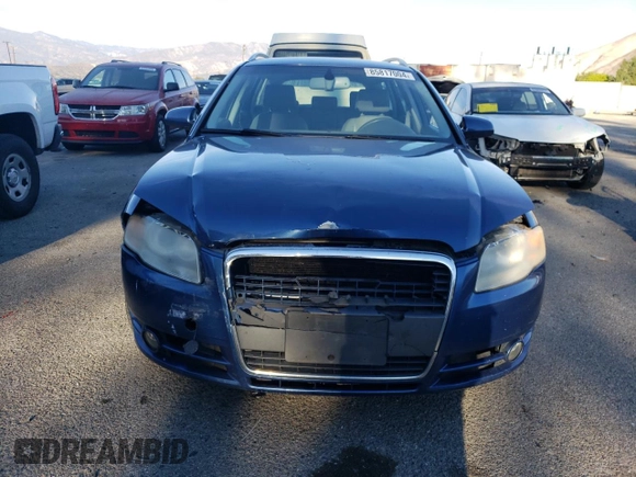 2007 Audi A4 2.0T with VIN WAUKF78EX7A220523, listed as a Copart auction lot 85817004 with 0 mi miles and Salvage Title. Bid and sale history available at carsss.com. Image 5.
