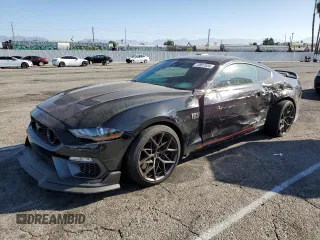 2021 Ford Mustang Mach 1 with VIN 1FA6P8R09M5553543, listed as a Copart auction lot 70887534 with 32,439 mi miles and Salvage Title. Bid and sale history available at carsss.com. Image 1.