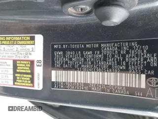 2011 Toyota Corolla L with VIN 2T1BU4EE9BC548192, listed as a IAAI auction lot 42036004 with 111,131 mi miles. Bid and sale history available at carsss.com. Image 9.