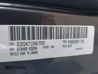 2013 Dodge Charger RT with VIN 2C3CDXCT1DH617932, listed as a IAAI auction lot 41359405 with 126,612 mi miles. Bid and sale history available at carsss.com. Image 9.