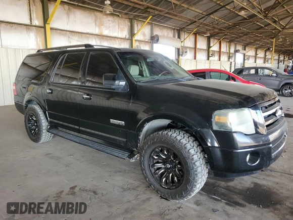 2007 Ford Expedition EL Limited with VIN 1FMFK19527LA45910, listed as a Copart auction lot 83823304 with 186,380 mi miles and Salvage Title. Bid and sale history available at carsss.com. Image 4.