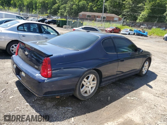 2007 Chevrolet Monte Carlo LT with VIN 2G1WK15KX79314140, listed as a Copart auction lot 58932205 with 150,862 mi miles and Salvage title. Bid and sale history available at DreamBid. Image 3.