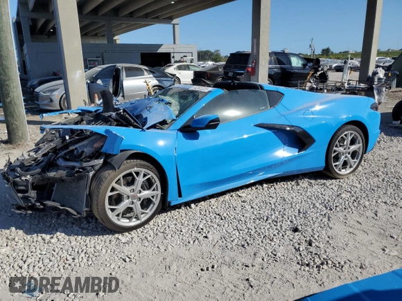 2021 Chevrolet Corvette 2LT with VIN 1G1YB2D48M5122614, listed as a Copart auction lot 44392325 with Not provided miles and Salvage title. Bid and sale history available at DreamBid. Image 1.