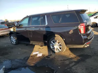 2021 Chevrolet Suburban High Country with VIN 1GNSKGKL4MR288794, listed as a Copart auction lot 76578114 with 129,775 mi miles and Salvage Title. Bid and sale history available at carsss.com. Image 2.