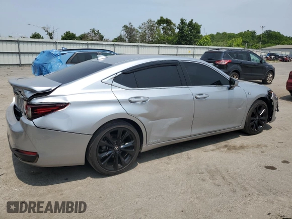 2022 Lexus ES 300h F Sport with VIN 58AGA1C16NU023275, listed as a Copart auction lot 59368385 with 56,719 mi miles and Salvage title. Bid and sale history available at DreamBid. Image 3.