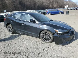 2021 Acura ILX w/Premium/A-SPEC Package with VIN 19UDE2F88MA000244, listed as a Copart auction lot 49263655 with 0 mi miles and Salvage Title. Bid and sale history available at carsss.com. Image 4.