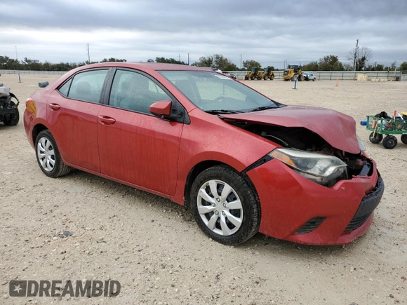 2014 Toyota Corolla L with VIN 5YFBURHE8EP143356, listed as a Copart auction lot 80999394 with 129,700 mi miles and Clean title. Bid and sale history available at DreamBid. Image 4.