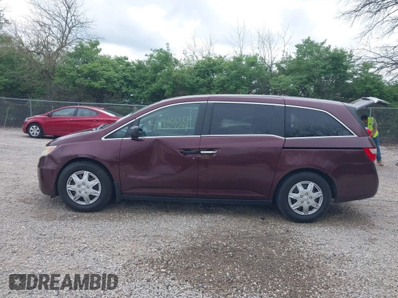 2013 Honda Odyssey LX with VIN 5FNRL5H25DB080209, listed as a IAAI auction lot 42123644 with 157,631 mi miles and . Bid and sale history available at carsss.com. Image 14.