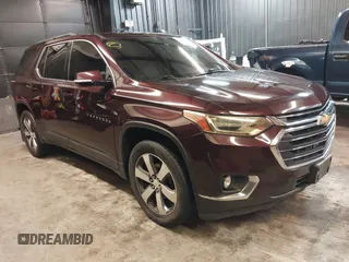 2019 Chevrolet Traverse LT with VIN 1GNEVHKW1KJ192850, listed as a IAAI auction lot 41770124 with 87,107 mi miles and . Bid and sale history available at DreamBid. Image 1.
