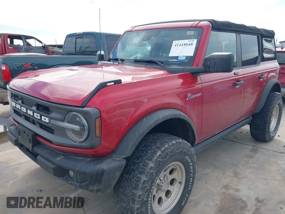 2021 Ford Bronco with VIN 1FMDE5BHXMLB01758, listed as a IAAI auction lot 41418048 with 31,652 mi miles and . Bid and sale history available at DreamBid. Image 22.