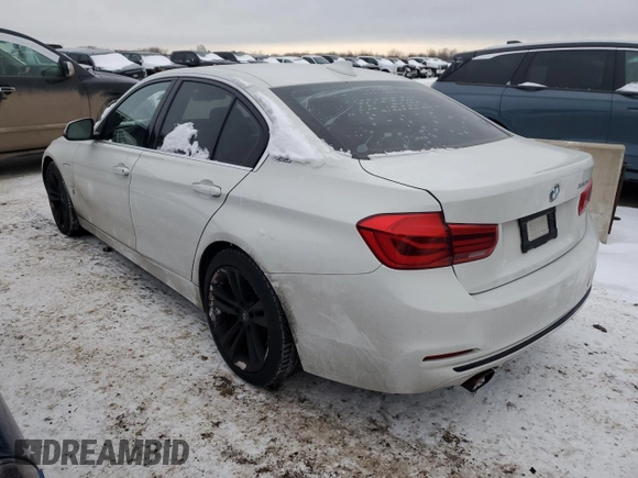 2018 BMW 3 Series 330e iPerformance with VIN WBA8E1C54JA167505, listed as a Copart auction lot 45371995 with 131,486 mi miles and Clean Title. Bid and sale history available at carsss.com. Image 2.