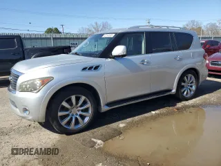 2011 Infiniti QX56 7-passenger with VIN JN8AZ2NF8B9502518, listed as a Copart auction lot 48742505 with 197,361 mi miles and Clean Title. Bid and sale history available at carsss.com. Image 1.
