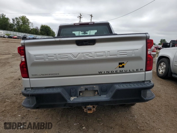 2021 Chevrolet Silverado 1500 Work Truck with VIN 1GCRYAEF2MZ111587, listed as a Copart auction lot 69341474 with 112,802 mi miles and Salvage Title. Bid and sale history available at DreamBid. Image 6.