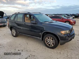 2005 BMW X5 3.0i with VIN 5UXFA13535LB09774, listed as a Copart auction lot 73848924 with 0 mi miles and Salvage Title. Bid and sale history available at carsss.com. Image 4.