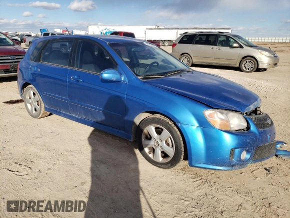 2007 Kia Spectra with VIN KNAFE161475002250, listed as a Copart auction lot 42347305 with 169,351 mi miles and Salvage Title. Bid and sale history available at carsss.com. Image 4.