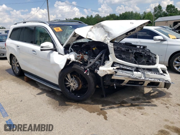 2016 Mercedes-Benz GL with VIN 4JGDF6EE4GA663059, listed as a Copart auction lot 59437064 with 0 mi miles and Salvage Title. Bid and sale history available at carsss.com. Image 4.
