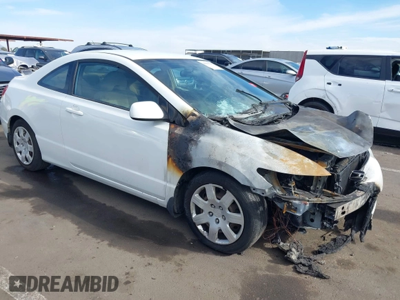 2006 Honda Civic Cpe LX with VIN 2HGFG116X6H579809, listed as a IAAI auction lot 41096293 with 1 mi miles. Bid and sale history available at carsss.com. Image 1.