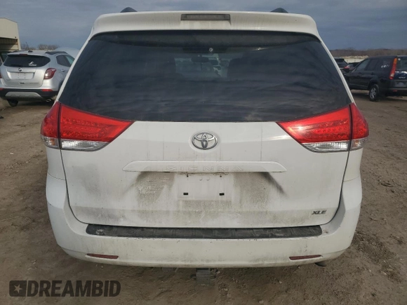 2012 Toyota Sienna XLE AAS with VIN 5TDYK3DC6CS277532, listed as a Copart auction lot 47453945 with 130,451 mi miles and Salvage Title. Bid and sale history available at carsss.com. Image 6.