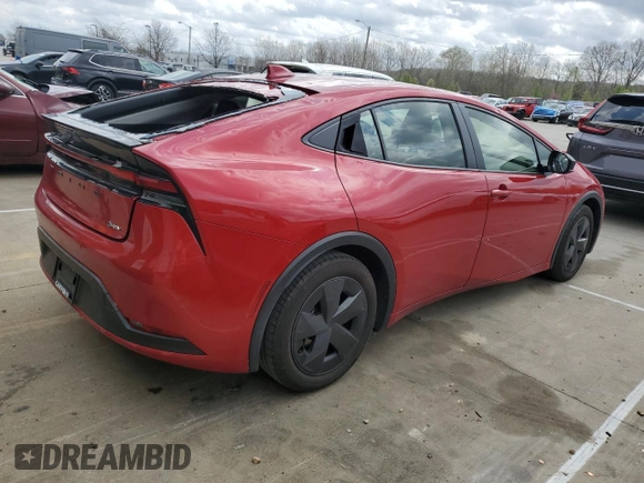 2023 Toyota Prius LE with VIN JTDACAAU8P3007886, listed as a Copart auction lot 51539895 with 31,136 mi miles and Salvage Title. Bid and sale history available at carsss.com. Image 3.