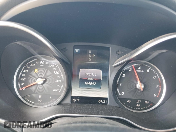 2016 Mercedes-Benz GLC with VIN WDC0G4JB2GF041749, listed as a Copart auction lot 46801815 with 104,847 mi miles and Salvage Title. Bid and sale history available at carsss.com. Image 9.